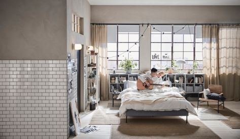 IKEA catalogue no longer sent home & best new buys - The Interiors Addict Slattum Bed, Wallpaper Colour, Ikea Australia, Ikea Usa, Ikea Catalog, Minimalist Bed, Ikea Bedroom, Bed Frame With Storage, Clever Design