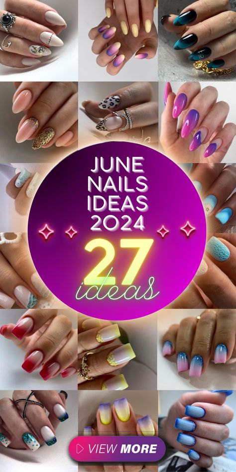 2024 June Nail Ideas: Short, Almond, Acrylic, and Trendy Designs in Olive, Pink, and More Nail Design 2024 Summer, June Acrylic Nail Designs, New Nail Trends 2022, Trendy Nails Ideas 2024 June, New Trending Nails 2024, June Nails 2024, May Nails Ideas 2024 Short, Nail Tip Colors, Summer Nails Ideas 2024