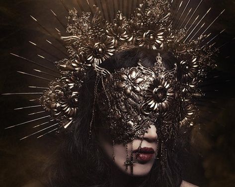 Please note that a good piece of art takes by DarkPleasureDesign Blind Mask, Gothic Mask, Cosplay Crown, Medusa Costume, Gothic Crown, Dark Evil, Mask Pictures, Gothic Cathedral, Half Mask