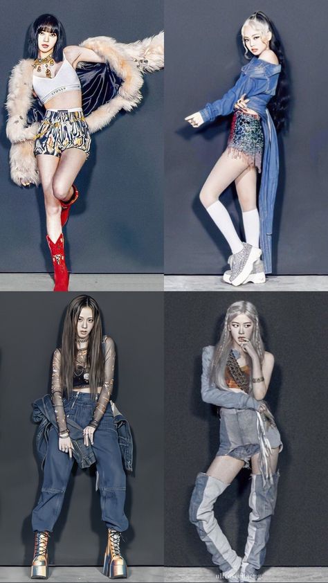 Lisa Blue Outfit, Outfit Photos, Ice Skating Dresses, Me Photo, Black Pink Songs, Blue Outfit, Kpop Fashion Outfits, Blackpink Photos, Clothing Hacks