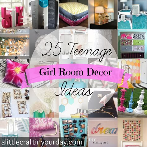 25_Teenage_Girl_Room_Decor_Ideas Teenage Room Decor, Diy Girls Bedroom, Teenage Girl Room, Diy Room Decor For Teens, Teen Girl Room Decor, Girl Room Decor, Decor Ikea