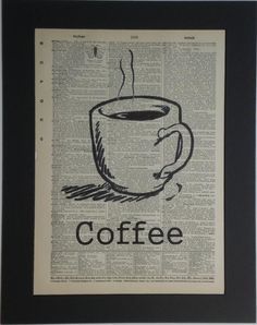 Newspaper Painting, Cup Print, Coffee Artwork, Apartment Wall Art, Book Printing, Newspaper Art, Large Scale Art, Canvas Art Projects, Scale Art