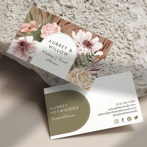 $29.00 | Modern Chic Bohemian Watercolor Boho Florals Arch #boho, bohemian, boho botanical florals, abstract, boho watercolor florals, elegant watercolor flowers, modern bohemian, boho wedding planner, bohemian florals, feminine Pretty Business Cards, Sophisticated Business Card, Florist Business Card, Bohemian Watercolor, Boho Florals, Logo Purple, Cute Business Cards, Business Vision, Tropical Greenery