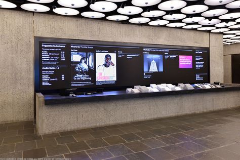 Metropolitan Museum Of Art Met Breuer Building, New York, New York, United States - Case Study | Planar Digital Signage Displays, San Myshuno, Rear Projection, Miami University, Led Video Wall, Signage Display, Counter Design, Led Video, University Of Miami