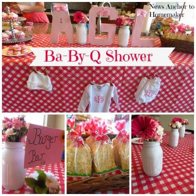 Babyque Shower, Bbq Baby Shower Decorations, Milk Jars, Barbecue Baby Shower, Bbq Decorations, Bbq Theme, Baby Q Shower, Bbq Summer, Checkered Tablecloth