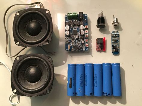 60W DIY BLUETOOTH Speaker 48h Runtime : 5 Steps (with Pictures) - Instructables Diy Bluetooth Speaker Kit, Bluetooth Speakers Diy, Diy Boombox, Bluetooth Speakers Design, Diy Bluetooth Speaker, Diy Audio Projects, Speaker Plans, Speaker Kits, Speaker Projects