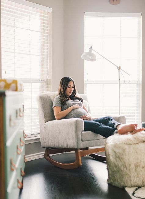 8 Hospital Bag Essentials When Having A Baby - Inspired By This Chair Nook, Outdoorsy Nursery, Hospital Bag Essentials, Nursing Chair, Stylish Nursery, Bag Essentials, Baby Time, Hospital Bag, Nursery Inspiration