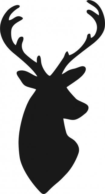 Deer Outline, Deer Head Silhouette, Deer Photography, Head Silhouette, Deer Silhouette, Silhouette Stencil, Deer Head, Christmas Templates, Christmas Sewing