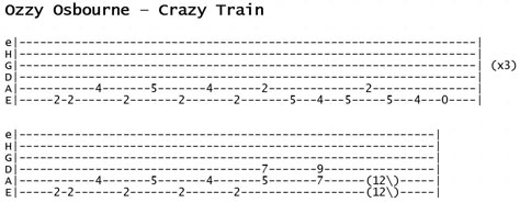 Crazy Train Guitar Tab, Guitar Riffs Tab, Easy Electric Guitar Songs, Learn Electric Guitar, Writing Songs Inspiration, Guitar Tabs Acoustic, Guitar Tabs For Beginners, Guitar Songs For Beginners, Guitar Cord