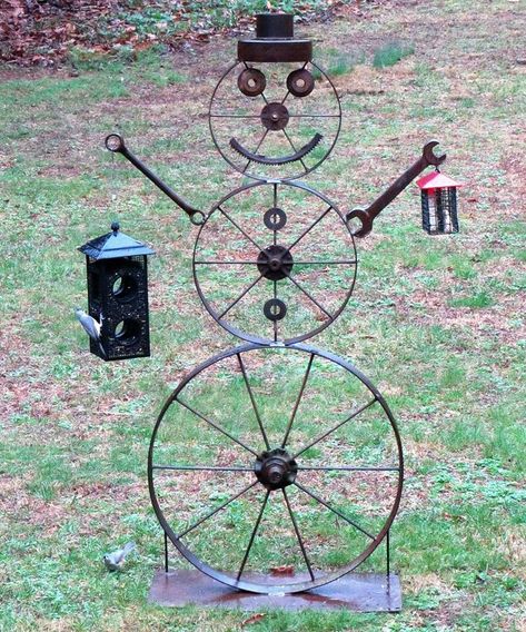 Metal yard art ideas