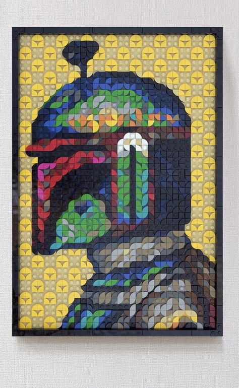 Lego Dots Ideas, Lego Art Wall, Lego Painting, Lego Portrait, Lego Diy Crafts, Lego Dots, Lego Stormtrooper, Lego Organization, Lego Decorations