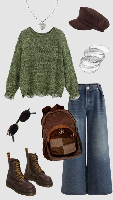 Whimsy outfit #whimsigoth #whimsy #outfit #grunge Cottagecore Grunge Outfits, Casual Whimsigoth Outfits, Whimsical Outfit Ideas, Winter Whimsigoth Outfits, Whimsigoth Aesthetic Outfits, Forest Grunge Outfit, Grunge Cottagecore Outfits, Whimsigoth Outfits Casual, Whimsy Outfit