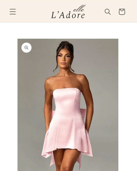 Julia - Mini Dress #elleladore Hot Dresses Short, Dirndl Outfit, Club Party Dresses, Short Homecoming Dress, Mini Robes, Backless Mini Dress, Mini Dresses For Women, Satin Mini Dress, Pink Mini Dresses