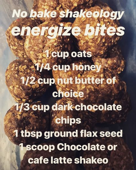 Cafe Latte Shakeology Recipe, Shakeology Dessert Recipes, Shakeology Desserts, Shakeology Recipes, Protein Balls, Bliss Balls, Cafe Latte, Finger Food Appetizers, Breakfast Foods