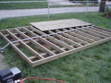 Shed Foundation, 8x8 Shed, Building A Shed Base, Build A Shed, Wood Shed Plans, Build Your Own Shed, Shed Construction, Shed Floor, Firewood Shed