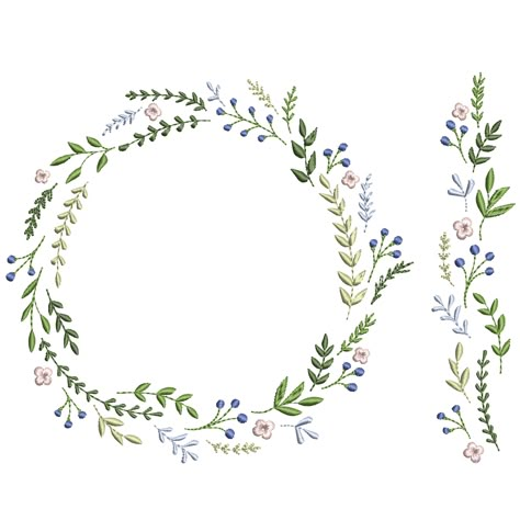 Embroidery Border Designs, Floral Wreath Embroidery, Diy Embroidery Thread, Embroidery Wreath, Floral Room, Baby Embroidery, Embroidery Fonts, Wreath Designs, Diy Embroidery