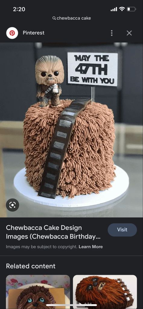 Chewbacca Cake, Chewbacca, Star Wars, Cake, Birthday