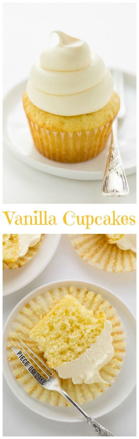 Classic Vanilla Cupcakes are light, fluffy, and flavorful. Best you'll ever bake! #Vanillacupcakes Frost Cupcakes, Baker By Nature, Easy Cupcake Recipes, Vanilla Cupcake Recipe, Vanilla Buttercream Frosting, Baking Cakes, Salty Cake, Easy Cupcakes, Cupcake Frosting