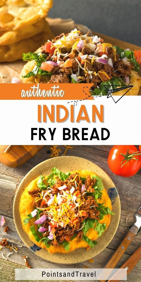 Authentic Indian Fry Bread Fry Bread Tacos, Indian Fry Bread, Navajo Tacos, Indian Tacos, Fried Bread Recipe, Small Town Woman, Indian Bread, Fry Bread, Holiday Dinner