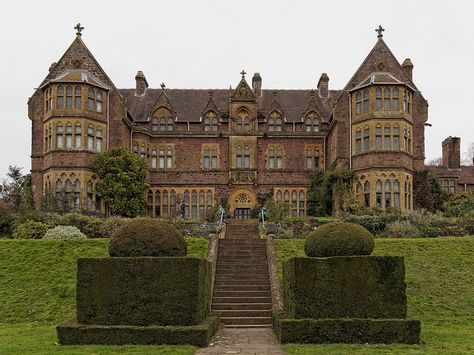 Knightshayes Court (National Trust), Tiverton, Devon. Victorian Homes England, William Burges, Castle Study, Victorian Country House, Castle Parts, Manor Homes, Victorian Manor, Victorian England, Castle Pictures