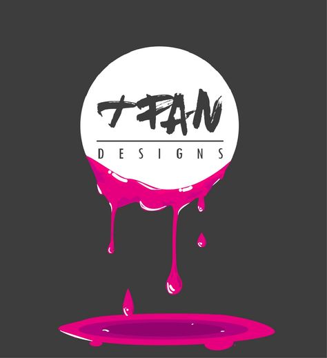 Paint dripping logo #tfan #designs #paint #dripping Dripping Logo Design, Drip Logo Design Ideas, Drip Logo Design, Drippy Logo, Business Mural, Sauce Branding, Paint Drip Design, Waxing Business, Dripping Logo