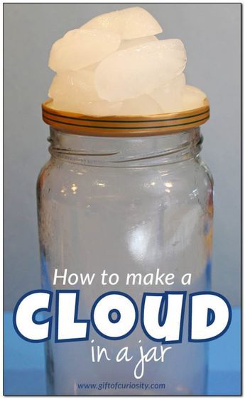 Weather Science Activities, Preschool Science Experiments, Weather Experiments, Cloud In A Jar, Toddler Science, Experiments For Preschoolers, Preschool Weather, Science Fair Ideas, Kids Sensory Play