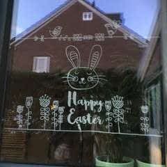 Easter Window Art, Window Drawing Ideas, Easter Drawing, Easter Window Decorations, Make A Window, Easter Window, Easter Drawings, Window Drawing, Easter Prints