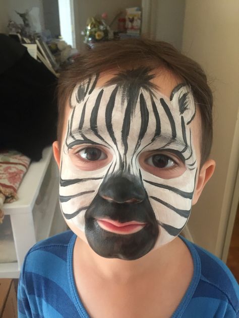 Zebra Face Paint, Zebra Face, Face Painting Easy, Animal Faces, Safari Animals, Face Painting, Face Paint, Carnival Face Paint, Carnival