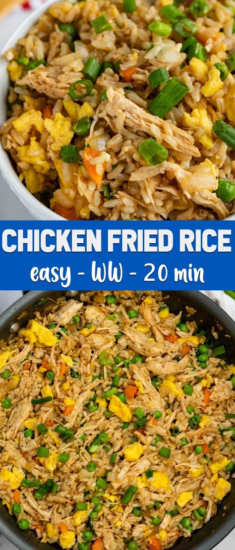 Freestyle Kitchen Recipes, Ww Main Dish Recipes, Ww Fried Rice Weight Watcher Recipes, Ww Rice Recipes, Ww Fried Rice, Easy Ww Recipes With Points, Ww Chicken Recipes Easy, Ww Meals Dinners, Easy Ww Lunch Ideas