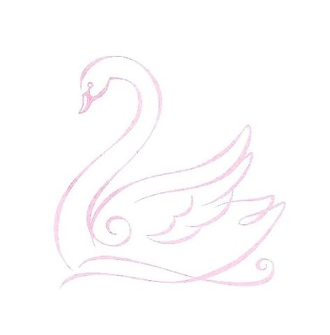 Aesthetic Pink Drawing, Coquette Sketches, Desenhos Coquette, Swan Outline, Dibujos Coquette, Spine Drawing, Swan Drawing, Pink Drawing, Hip Thigh Tattoos