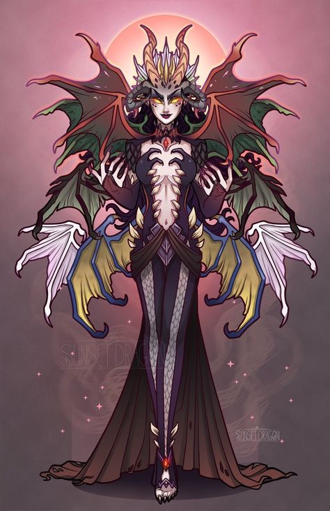 Monster Girl Encyclopedia, Dnd Dragons, Dnd 5e Homebrew, Monster Characters, Dnd Art, Angels And Demons, Freelance Artist, Monster Girl, Creepy Cute