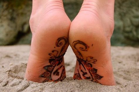 Underfoot Tattoo, Feet Henna, Tattoo Foot, Foot Henna, Airbrush Tattoo, Trendy Tattoo, Tattoos Skull, Mehndi Tattoo, Foot Tattoo