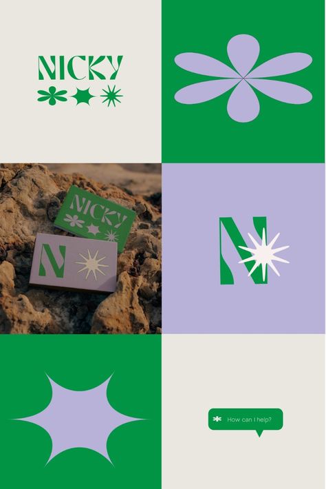 Colourful Logo Design & Brand guidelines for service based businesses. Green & purple brand colour palette and logo design featuring the letter "N" and a start icon. With bold, abstract shapes & geometric flower icons, this brand identity is playful & bold.
📌Click on the pin for Graphic Design Services & Branding Pricing📌 Green Logo Color Palette, Purple And Green Branding, N Logo Design Ideas, Green And Purple Palette, Purple Green Color Palette, Latest Logo Design Trends, Colourful Logo Design, Non Profit Branding, Green Purple Aesthetic