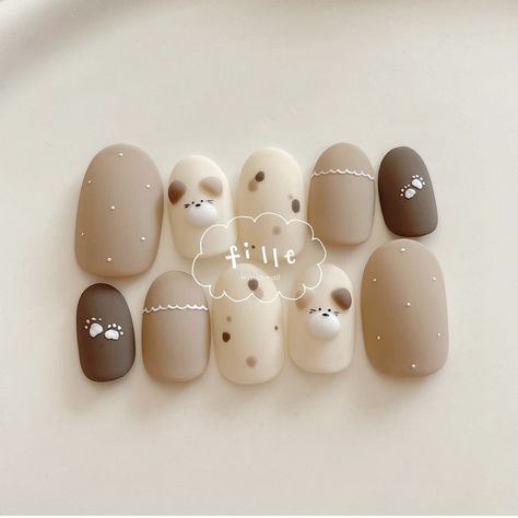 Fake Nails Designs, Asian Nails, Hello Nails, Cute Simple Nails, Cute Nail Art Designs, Simple Acrylic Nails, Pretty Gel Nails, Really Cute Nails, Kawaii Nails