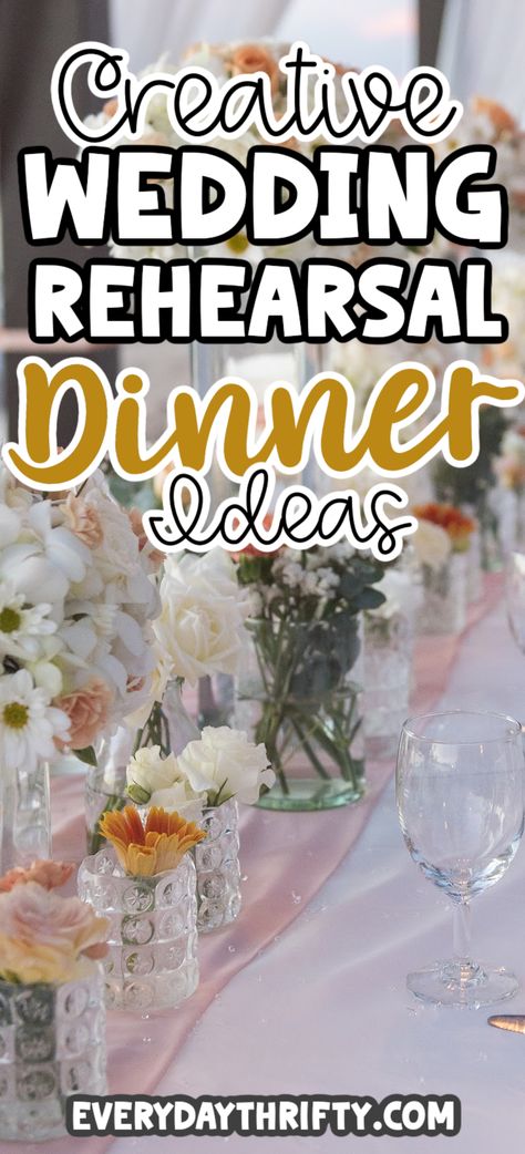 We know weddings can be a workout for your wallet but, hold onto your bouquets because we’ve got good news. In this article, we’ve put together the ultimate guide to nailing a rehearsal dinner that’s more thrills and fewer bills with these wedding rehearsal dinner ideas on a budget! Fall Rehearsal Dinner Flowers, Outdoor Wedding Rehearsal Dinner Ideas, Rehersal Dinner Centerpiece Ideas Fall, Easy Rehearsal Dinner Decorations, Fun Rehearsal Dinner Ideas Games, Decorating For Rehearsal Dinner, Wedding Rehearsal Dinner Ideas Decor Table Decorations, Wedding Rehersal Decorating, Rehersal Dinner Ideas Table