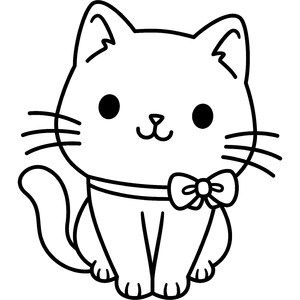 Idee Cricut, Cat Coloring Page, Silhouette Design Store, Cute Easy Drawings, Coloring Book Art, Art Drawings For Kids, Cute Coloring Pages, Animal Coloring Pages, Doodle Drawings