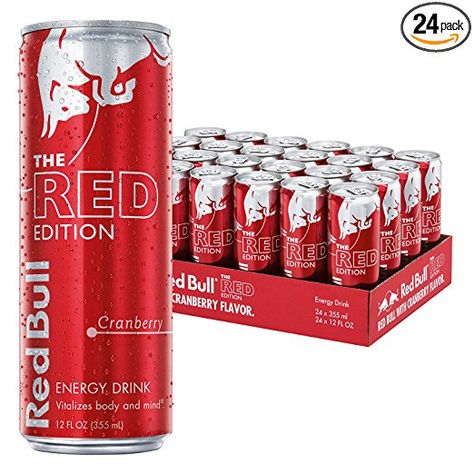 Red Bull Red Edition, Cranberry Energy Drink, 12 Fl Oz Cans, 24 Pack Red Bull Energy Drink, Red Bull Drinks, Jolly Ranchers Candy, Caffeine Drinks, Monster Energy Drink, Melting Chocolate Chips, Drink Signs, Carbonated Drinks, Energy Drink