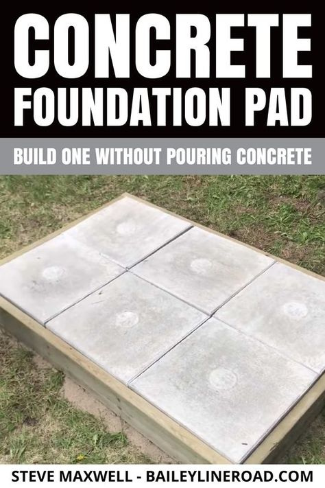 Diy Concrete Pad For Shed, Diy Hot Tub Pad, Concrete Pad For Hot Tub, Hot Tub Base Ideas Diy, Shed Pad Ideas, Hot Tub Foundation Ideas, Hot Tub In Shed, Generator Shed Ideas, Small Concrete Patio