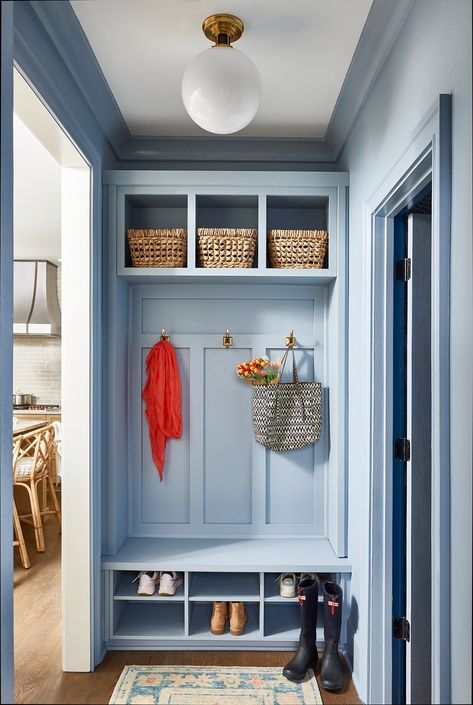 Brynwick Court | Michele Gratch Interiors Color Drenched Mudroom, Cozy Mudroom, Colorful Mudroom, Decorated Kitchen, Mud Room Garage, Mud Room Entry, Mudroom Entryway, European Kitchens, Mud Room