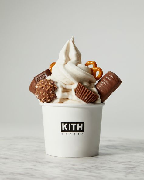 Kith Treats, Ice Cream Station, National Ice Cream Day, Ice Cream Photography, Ice Cream Poster, Coffee Artwork, Ice Cream Stand, Yogurt Bar, Frozen Yogurt Shop