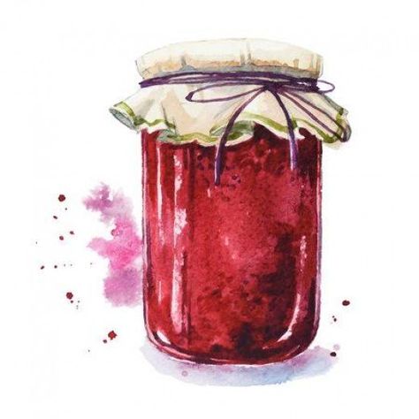 Pictures and text show you how to make your own sweet mulberry jam, which can be eaten fresh, canned, or frozen for future use. Yum! Home Made Jam, Jar Watercolor, Simplistic Art, Mulberry Jam, Aa Tattoos, Jar Of Jam, Fruit Jam, Homemade Jam, Jam Jar