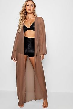 Belted Chiffon Kimono Chiffon Kimono Jacket, Maxi Kimono, Chiffon Kimono, Womens Jackets Casual, Womens Kimono, Kimono Jacket, Winter Coats Women, Women's Coats, Fall Wardrobe