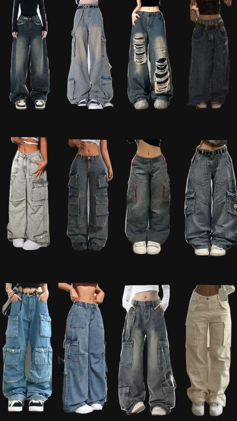 ... Cute Pants Outfits, Dope Fashion Outfits, Street Style Outfits Casual, Cargo Outfit, Downtown Outfits, Thrifted Outfits, Baggy Clothes, Outfit Inspo Casual, Trendy Outfits For Teens