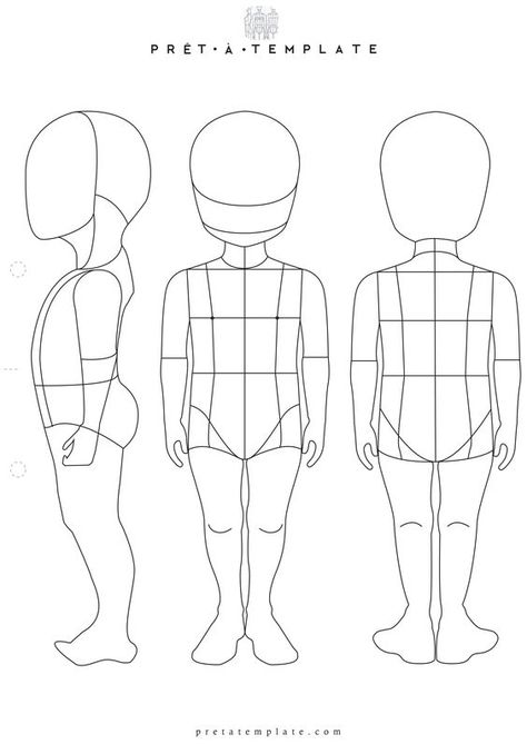 Childrens Fashion Illustration, Kids Sketchbook, Figure Template, Fashion Illustration Template, Fashion Figure Templates, Body Template, Baby Mode, Flat Drawings, Fashion Figure