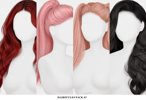 Long Ponytail Sims 4 Cc, Sims 4 Black Female Hair, Hair Sims 4 Cc Alpha, Sims 4 Bangs Cc, Sims 4 Cc Hair Realistic, Sims 4 Realistic Hair, Ts4 Alpha Hair, Ryujin Style, Sims 4 Alpha Cc Hair