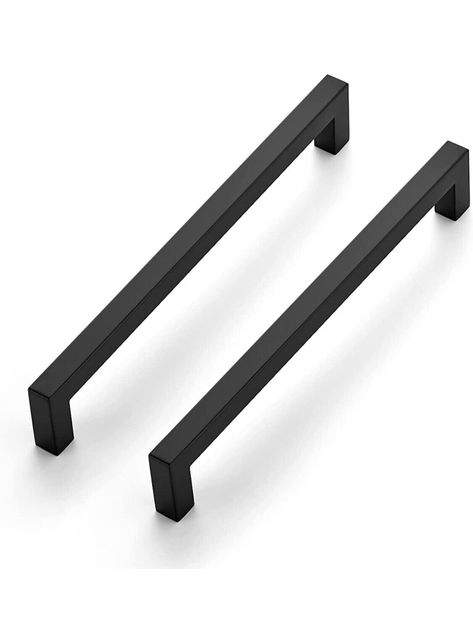 Ravinte 20 Pack 8 Inch Kitchen Square Cabinet Handles Matte Black Cabinet Pulls Black Drawer Pulls Kitchen Cabinet Hardware Kitchen Handles Black Kitchen Cabinet Hardware, Matte Black Kitchen Hardware, Black Drawer Pulls Kitchen, Slim Shaker Cabinet, Cabinet Pulls Black, Matte Black Cabinet Pulls, Black Kitchen Hardware, Kitchen Cabinets Knobs And Pulls, Black Cabinet Pulls