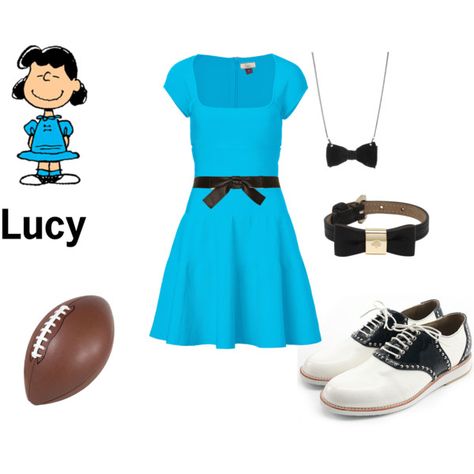 "Lucy from Charlie Brown" by constancesimmo on Polyvore Lucy And Linus Costume, Lucy Charlie Brown Costume, Lucy From Charlie Brown, Linus Costume, Peanuts Costume, Peanuts Halloween Costume, Peanut Costume, Charlie Brown Costume, Lucy Charlie Brown