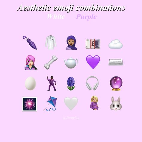 Purple emojis combinations aesthetic Purple Emoji Combos, Purple Emoji Combinations, Purple Mermaid Aesthetic, Aesthetic Emojis Combinations, Combo Emoji, Purple Emoji, Emojis Combinations, Aesthetic Emojis, Cute Emoji Combinations