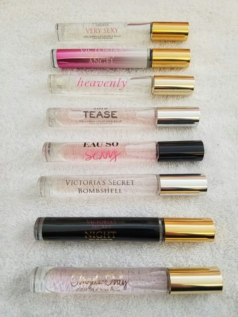 Victoria Secret Roll On Perfume, Victoria Secret Rollerball Perfume, Roll On Perfume Aesthetic, Perfume Roll On, Victoria Secret Perfume Collection, Roller Ball Perfume, Roller Perfume, Mini Perfumes, Victoria Secret Body Mist