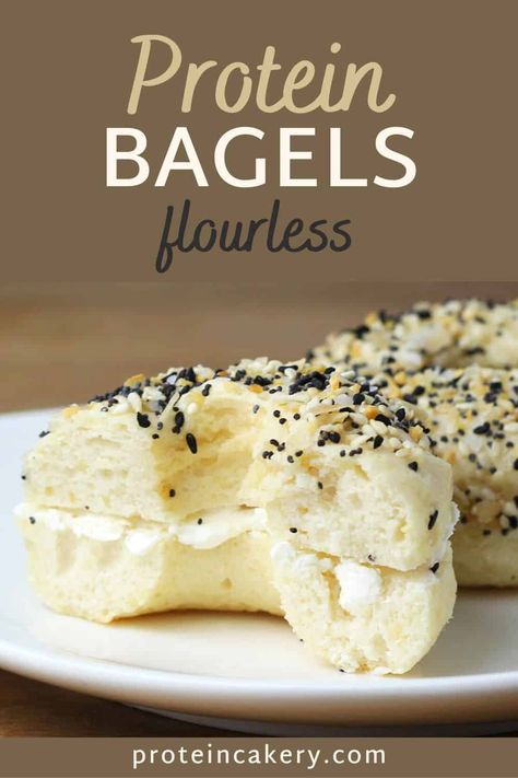 Bagel Calories, Protein Bagels, Easy Protein Snacks, Protein Snacks Recipes, Easy Protein Meals, Protein Goals, Gluten Free Bagels, Protein Baking, High Protein Vegetarian Recipes